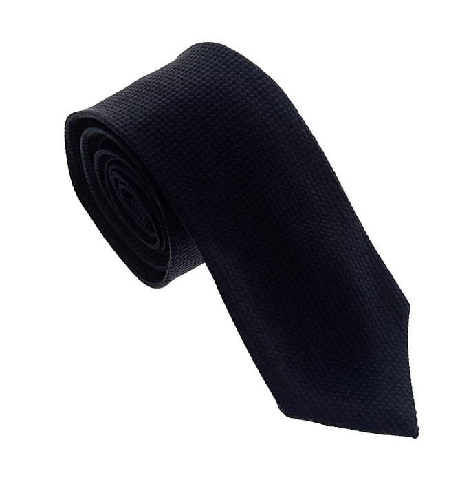Emporio Armani Black Micro pattern Men's Tie Made in Italy