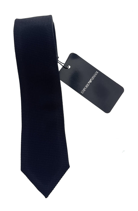 Emporio Armani Black Micro pattern Men's Tie Made in Italy