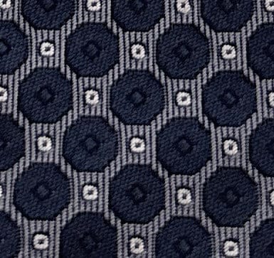 Emporio Armani Men’s Smokey Blue Dotted Silk Necktie, 3"
