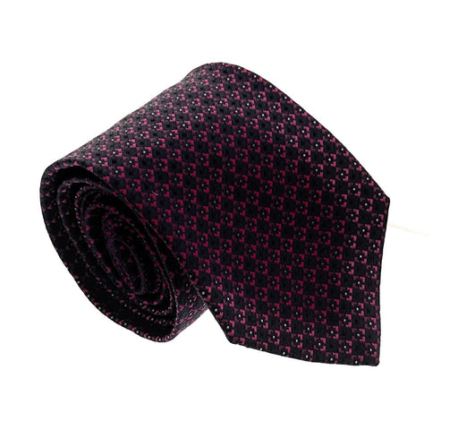 Emporio Armani Men’s Blue and Red Diamond Dot Silk Necktie, 3"