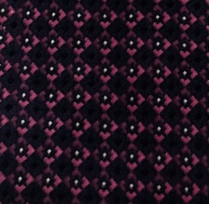 Emporio Armani Men’s Blue and Red Diamond Dot Silk Necktie, 3"