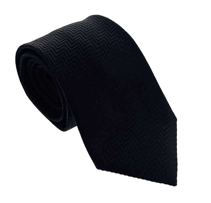 Emporio Armani Men’s Black Geometric Silk Necktie, 3"