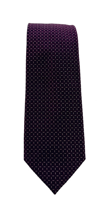 Emporio Armani Burgundy Dotted Men's Tie, 3"