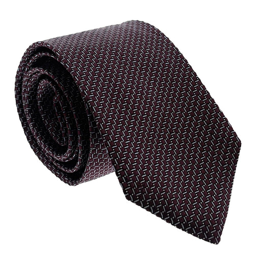 Emporio Armani Garnet Red Small Geometric Silk Tie – 3in