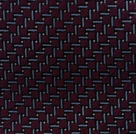 Emporio Armani Garnet Red Small Geometric Silk Tie – 3in