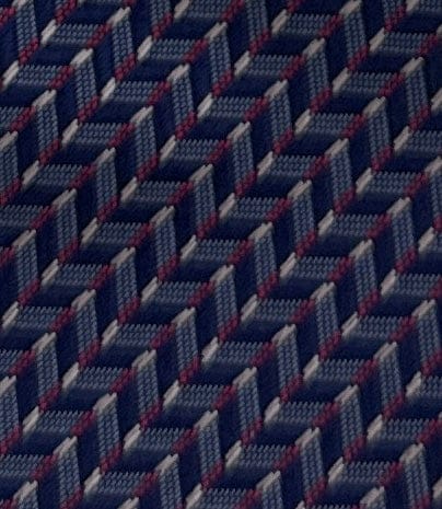Emporio Armani Mens Peacot Blue Herringbone Tie – Made in Italy