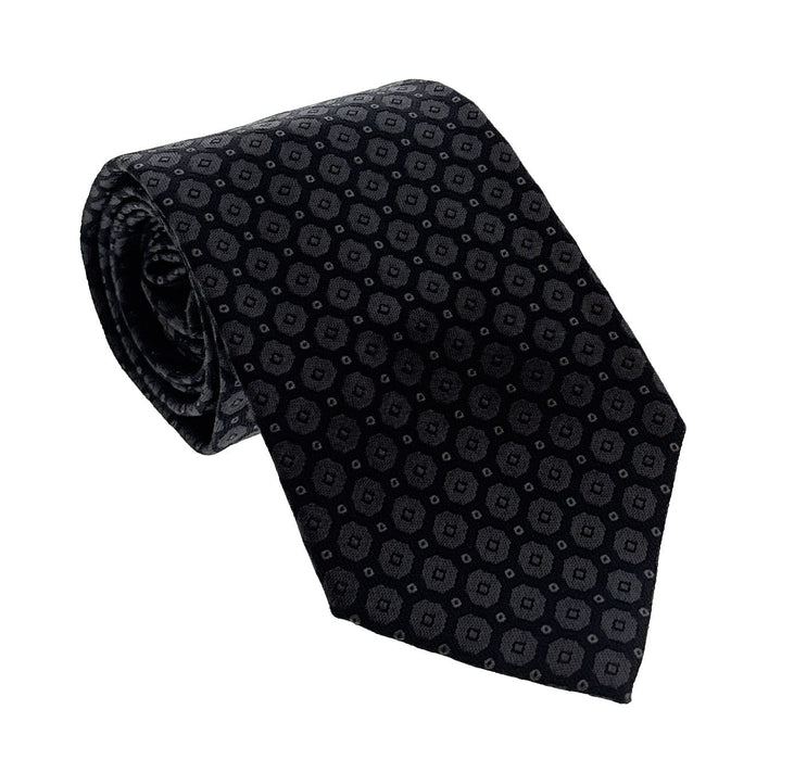 Emporio Armani Dark Blue Circle Dot pattern Men's Tie, 3"