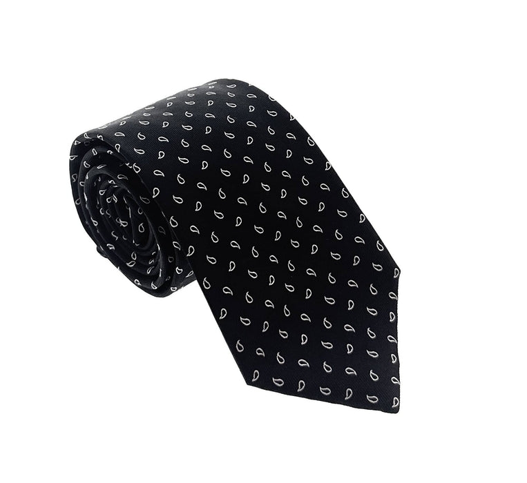 Emporio Armani Black Dotted Men's Tie, 3"