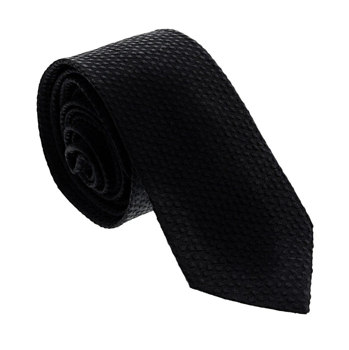 Emporio Armani Black Dotted Men's Tie, 2"