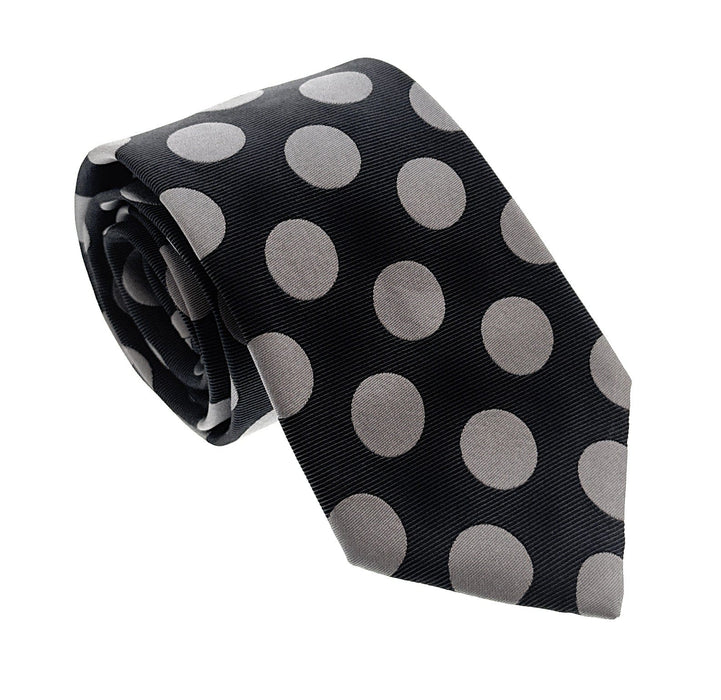 Emporio Armani Black & Grey Circle pattern Men's Tie, 3"