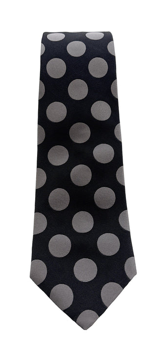 Emporio Armani Black & Grey Circle pattern Men's Tie, 3"