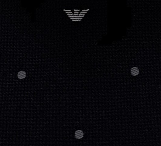 Emporio Armani Black Armani logo dotted Men's Tie, 3"