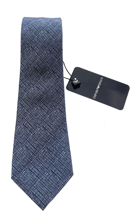 Emporio Armani Light Blue Textured Men's Tie, 3"