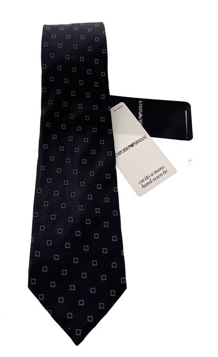 Emporio Armani Anthracite Grey Dotted Men's Tie, 3"