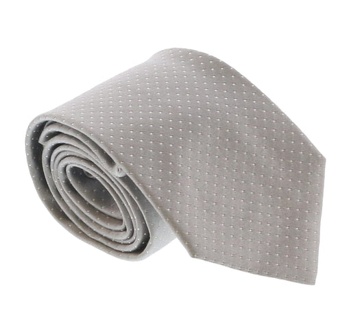 Emporio Armani Silver  Dotted 100% Silk Mens Tie