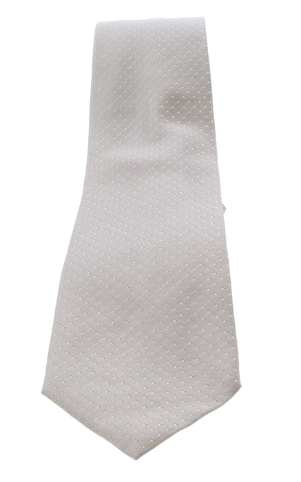 Emporio Armani Silver  Dotted 100% Silk Mens Tie