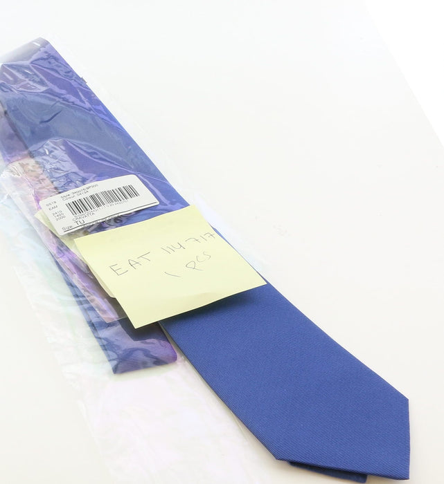 Emporio Armani Mens Blue Solid Tie – Made in Italy