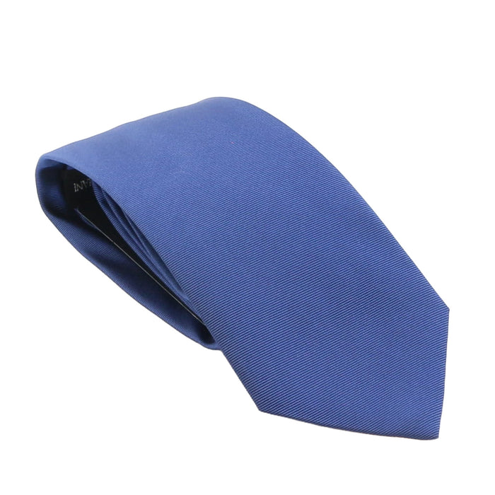 Emporio Armani Mens Blue Solid Tie – Made in Italy