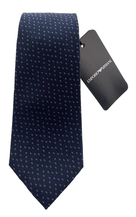 Emporio Armani Blue Dotted Men's Tie, 3"