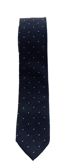 Emporio Armani Denim Blue Dotted pattern Men's Tie – Made in Italy