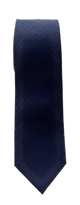 Emporio Armani Marine Blue Armani logo print Men's Tie, 2"