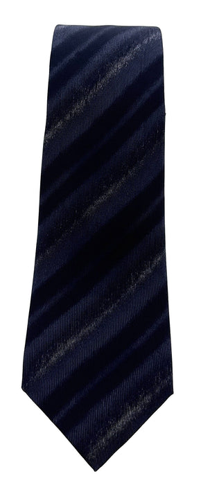Emporio Armani Mens Night Blue Solid Tie – Made in Italy