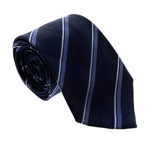 Emporio Armani Blue Regimental Stripe Men's Tie, 3"