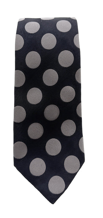Emporio Armani Mens Charcoal Grey Dots Tie Made in Italy