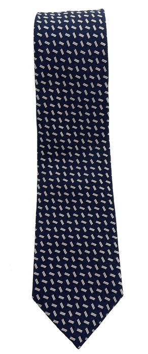 Emporio Armani Marine Blue Geometric Men's Tie, 3"