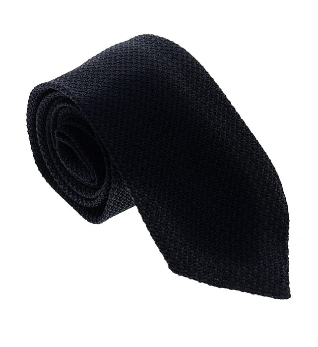 Emporio Armani Mens Blue Knitted Tie – Made in Italy