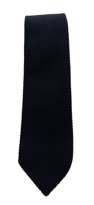 Emporio Armani Mens Blue Knitted Tie – Made in Italy