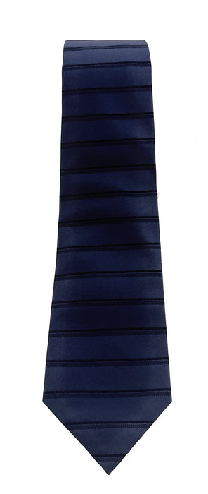 Emporio Armani Men’s Indigo Blue Linear Silk Necktie, 3"