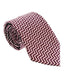 Emporio Armani Red Zigzag Pattern Silk-Linen Blend Tie – 3in