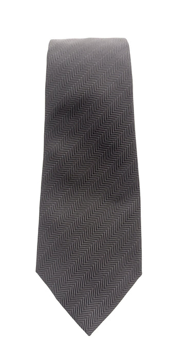 Emporio Armani Men’s Brown Linear Stripe Silk Necktie, 3"