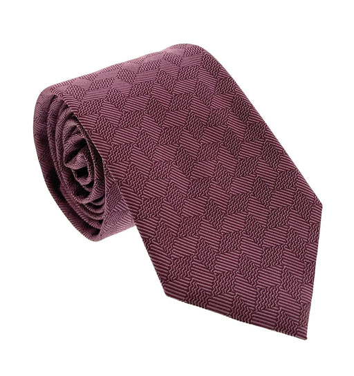 Emporio Armani Men’s Red Geometric Silk Necktie, 3"