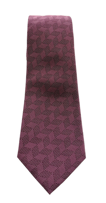 Emporio Armani Men’s Red Geometric Silk Necktie, 3"
