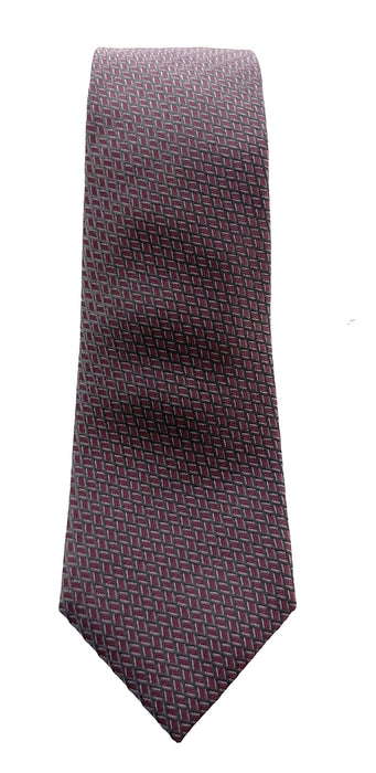Emporio Armani Silver and Pink Small Diamond pattern Men's Tie – Made in Italy