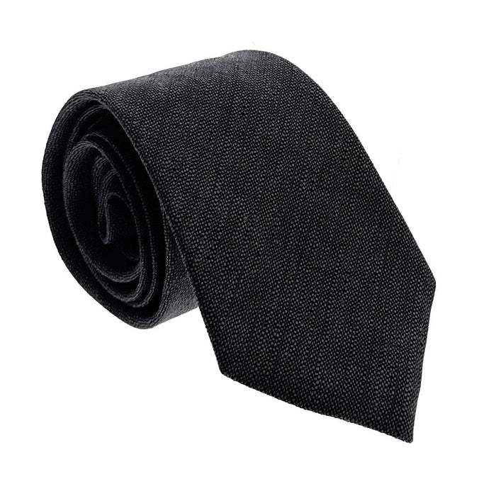 Emporio Armani Mens Earth Grey Knitted Tie – Made in Italy