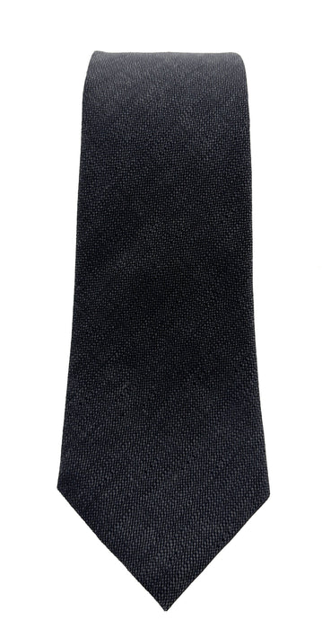 Emporio Armani Mens Earth Grey Knitted Tie – Made in Italy