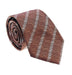 Emporio Armani Mens Orange White Herringbone Stripe Tie – Made in Italy