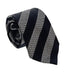 Emporio Armani Dark Green Silver Striped Men's Tie, 3"