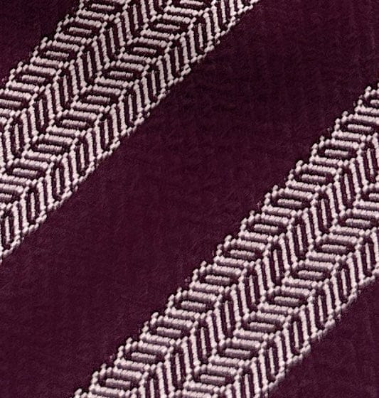 Emporio Armani Burgundy White stripe Men's Tie, 3"