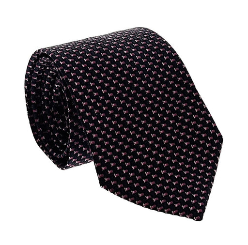 Emporio Armani Navy Blue Red square dotted Silk Tie – 3in