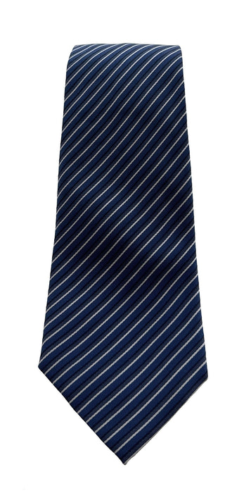 Emporio Armani Night Blue Striped Silk Tie – 3in