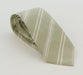 Emporio Armani Mens Khaki White Stripe Tie – Made in Italy