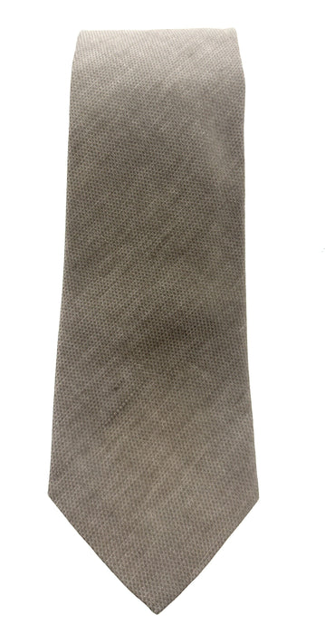 Emporio Armani Beige Small Diamond weave Linen-Cotton Blend Tie – 3in