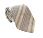 Emporio Armani White & Grey Regimental Stripe Silk Tie – 3in