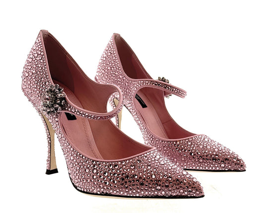 Dolce & Gabbana Pink Crystal Mary Jane Pumps-37