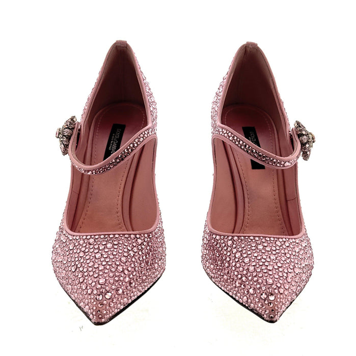 Dolce & Gabbana Pink Crystal Mary Jane Pumps-37