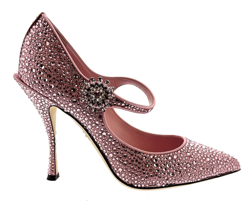 Dolce & Gabbana Pink Crystal Mary Jane Pumps-37